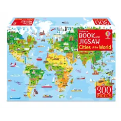 Set Puzzle 300 piese si Carte - Cities of the World