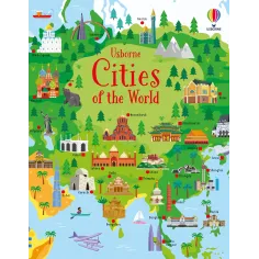 Set Puzzle 300 piese si Carte - Cities of the World