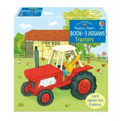Set 3 Puzzle + Carte - Poppy and Sam's Book and 3 Jigsaws: Tractors Usborne