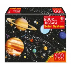 Set Puzzle 300 piese si Carte - The Solar System Usborne Book