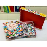 Set Puzzle 300 piese si Carte - Flags of the World Usborne Books - HotPick