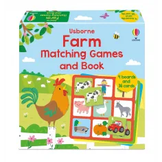 Joc educativ + Carte Farm Matching Games and Book Usborne