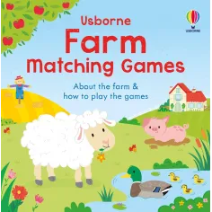 Joc educativ + Carte Farm Matching Games and Book Usborne