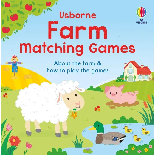 Joc educativ + Carte Farm Matching Games and Book Usborne - HotPick