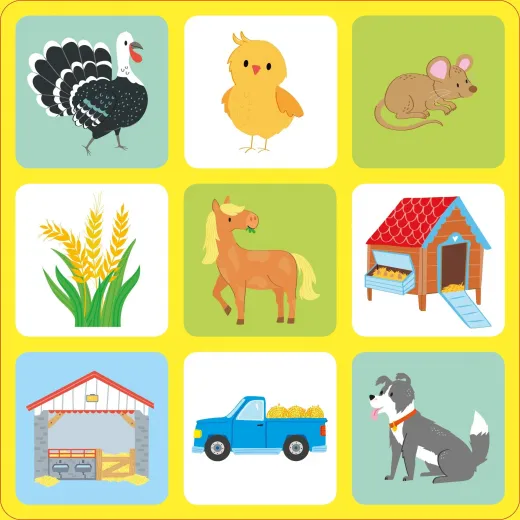 Joc educativ + Carte Farm Matching Games and Book Usborne - HotPick