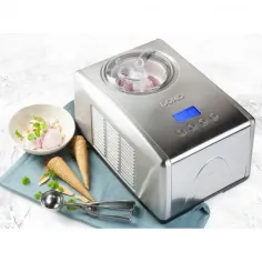 Aparat de facut inghetata cu compresor DO9066I, Capacitate 1.5 Litri, Inox, Ecran Lcd