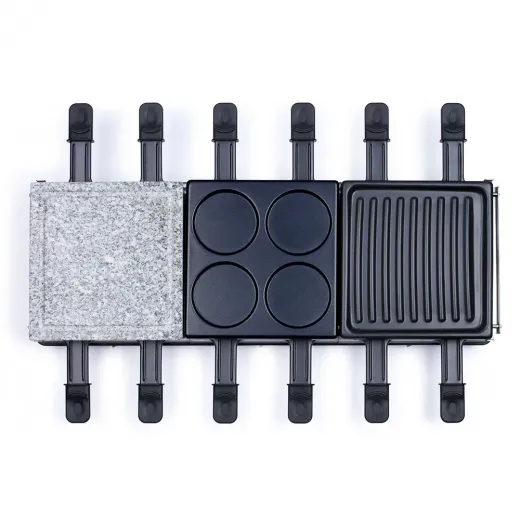 Set raclette, grill, fondue DOC234, 1650W, 1,6 L, 12 persoane - HotPick