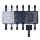 Set raclette, grill, fondue DOC234, 1650W, 1,6 L, 12 persoane - HotPick