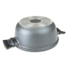 Oala invelis de marmura cu capac TS-1292, 28 cm, 5,9 L