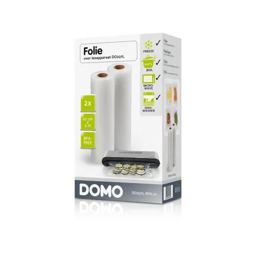 Rola,folie pentru aparatul de vidat Domo DO327L ,22cm x 6m, 2 role, DO327L-rol22 - HotPick
