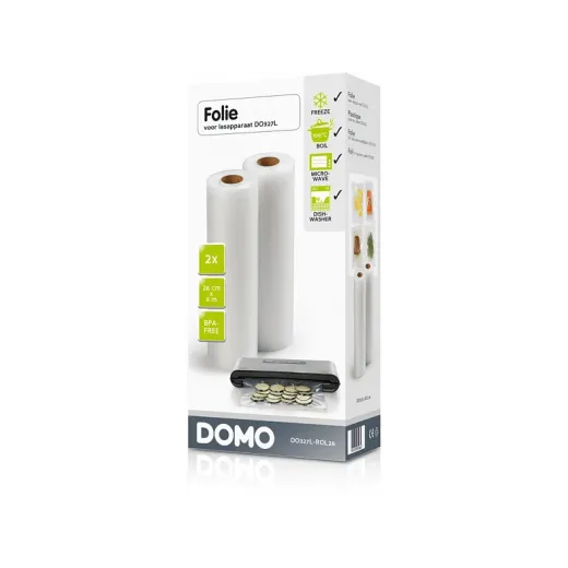 Rola,folie pentru aparatul de vidat Domo DO327L ,26cm x 6m, 2 role, DO327L-rol28 - HotPick