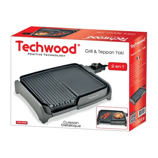 Gratar teppanyaki Techwood TTG-3326, 1600W, 33x26cm - HotPick