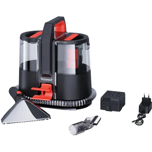 Resigilat!Aspirator cu spalare pentru covoare, canapele, pulverizare Techwood TAN-8005R, 22.2V, 40 minute - HotPick