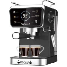 Espressor Techwood TCA-1386EXN, 20 bar, capsule Nespresso sau cafea macinata, 1.5L