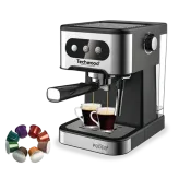 Espressor Techwood TCA-156EXN, 20 bari, 1.5 litri, cafea macinata sau capsule Nespresso