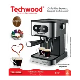 Espressor Techwood TCA-156EXN, 20 bari, 1.5 litri, cafea macinata sau capsule Nespresso