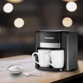 Cafetiera DUO Techwood TCA-206, 0.6L, 2 cani ceramice