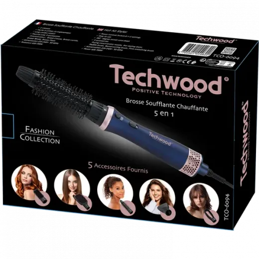 Perie electrica uscator 5 in 1 Techwood TCO-6094, 600W - HotPick