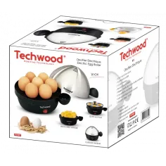 Resigilat!Fierbator electric de oua Techwood TO-007, inox, 350W, 7 oua, functie prajire si gatit la aburi