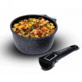 Cratita Techwood TP-18CA, 18cm, maner detasabil, capac sticla, toate sursele de caldura, inclusiv inductie