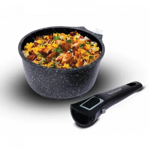 Cratita Techwood TP-18CA, 18cm, maner detasabil, capac sticla, toate sursele de caldura, inclusiv inductie