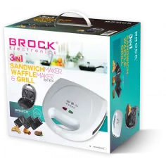 Aparat de sandwich 3 in 1 SSM 3003 cu placi interschimbabile pentru pregatire sandwich, grill sau waffe