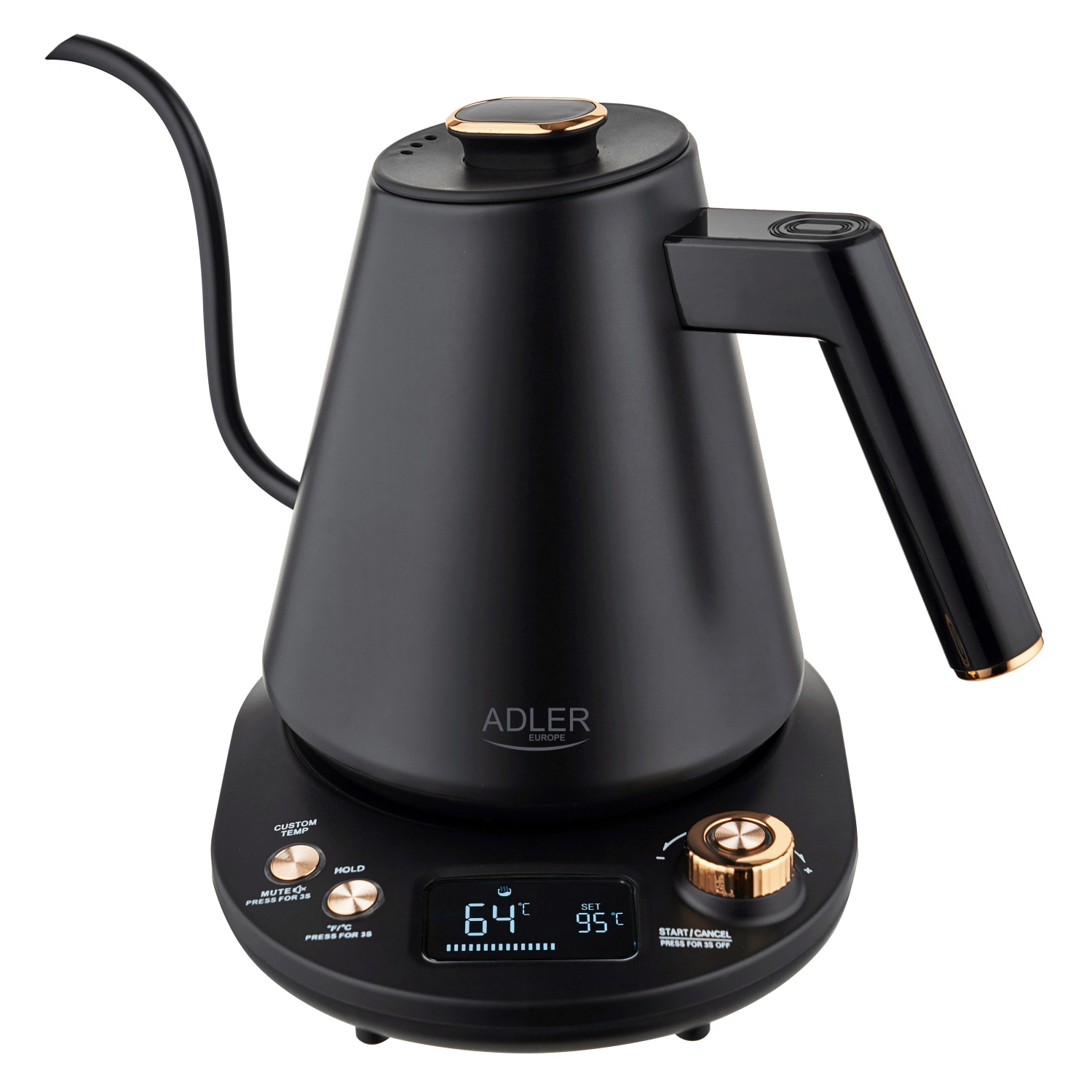 Fierbător Digital Gooseneck Adler AD 1349 1L 40°C-100°C LED Keep Warm 900-1100W