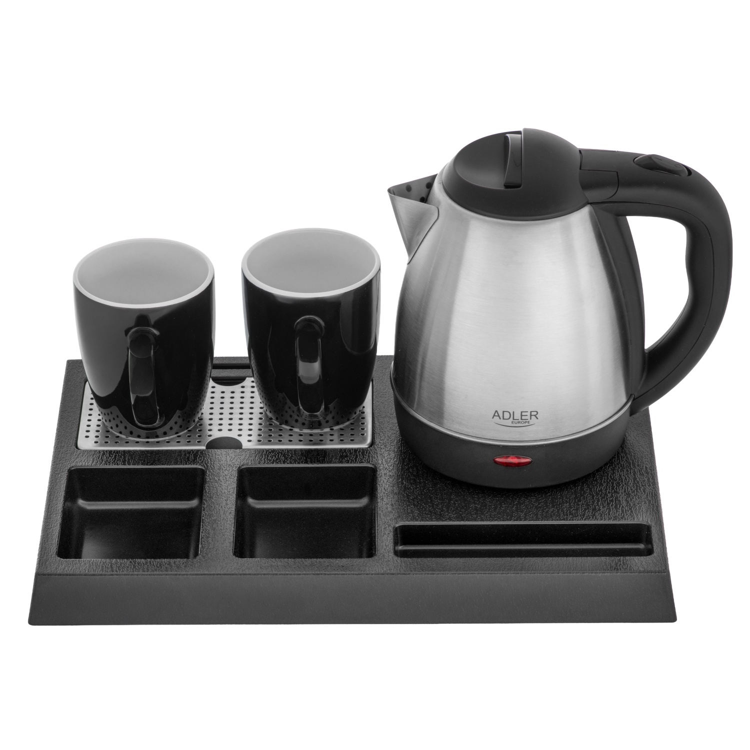 Fierbator electric pentru hotel Adler AD1354 1.2L 1500W inox 2 cani ceramica