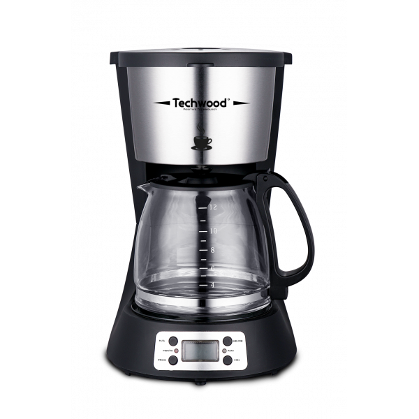 Cafetiera Techwood TCA-1296, programabila, 1.5L, 1000W, inox, mentinere cald