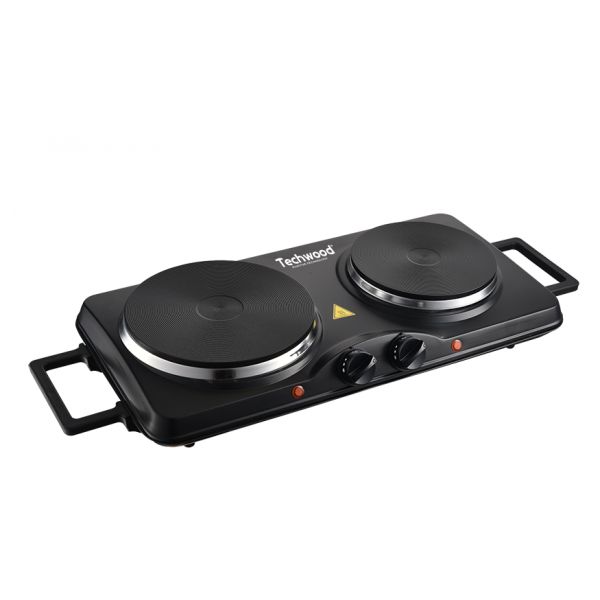 Plita electrica dubla Techwood TPE-2516, 2500W, Ø185 mm + Ø155 mm, termostat