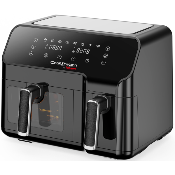 Friteuza cu aer cald dubla CookStation by Techwood CS-927 5.5L + 3.3L 2700W 9 programe 80 - 200°C