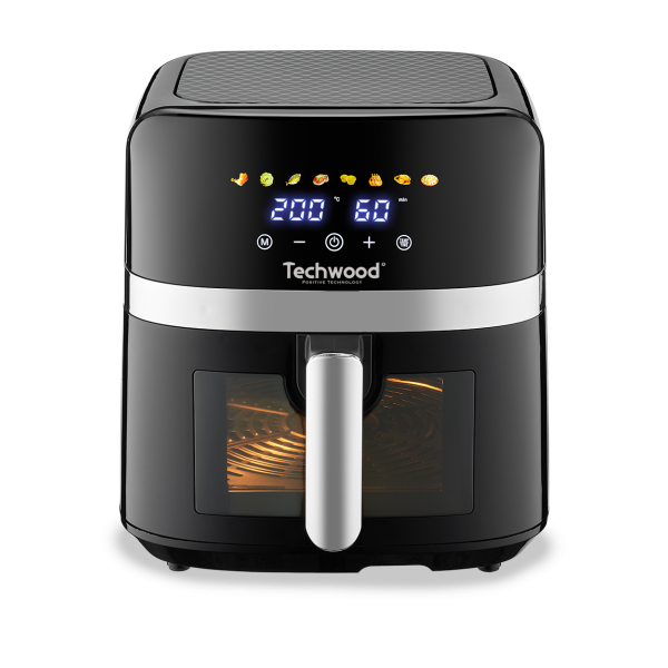 Friteuza cu aer cald Techwood TFR-806SHD 8L 1700W 8 programe pana la 200°c