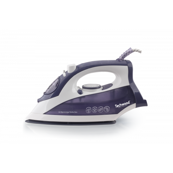 Fier de calcat cu aburi Techwood TFV-2403C, 2400W, talpa ceramica, autocuratare