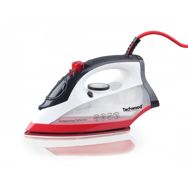 Fier de calcat Techwood TFV-2405C, 2400W, talpa ceramica, termostat, 300ml, putere aburi 30g/min