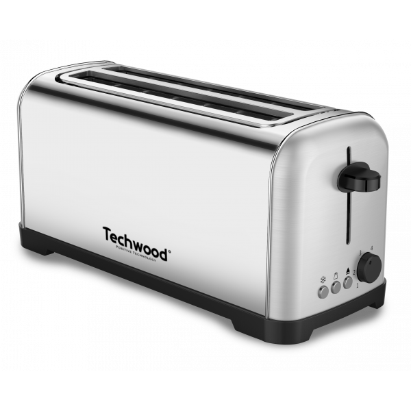 Prajitor de paine cu sloturi lungi Techwood TGPI-4028 inox 1400W