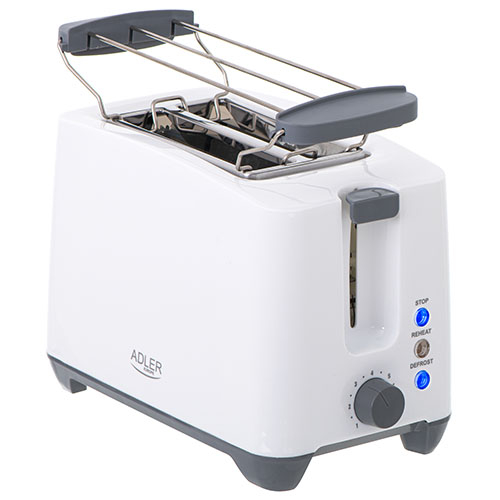 Prajitor de paine AD 3216 750 W 2 felii Grad rumenire variabil Alb